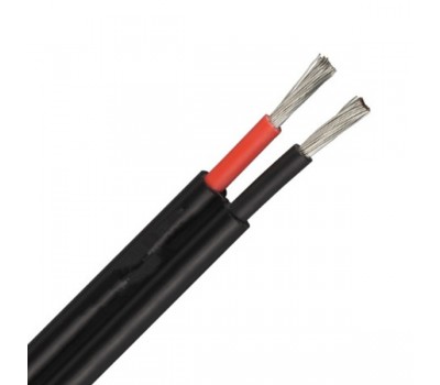 Кабель солнечный сдвоенный 2x4, 2x6 мм2, FR-cable, черный и красный