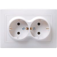 Розетка двухместная с заземлением "КВАРТА"