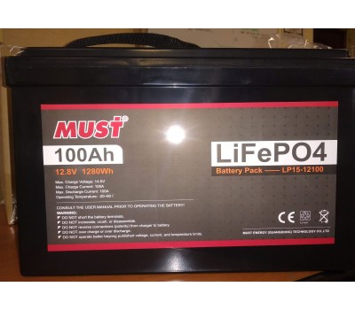 LP15-12100 (12,8В, 100 Ач, LiFePO4) Литиевый аккумулятор