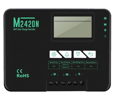 VENUS-M2420N MPPT солнечный контроллер 20A, общий минус