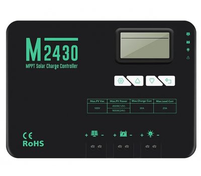 VENUS-M2430 MPPT солнечный контроллер 30А 12/24В