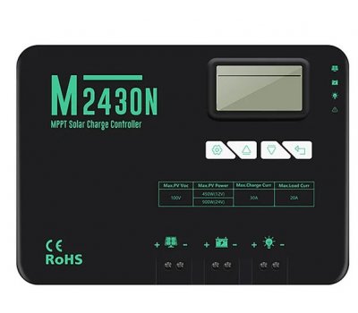 VENUS-M2430N MPPT солнечный контроллер 30A, общий минус