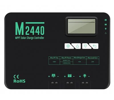 VENUS-M2440 MPPT солнечный контроллер 40А 12/24В