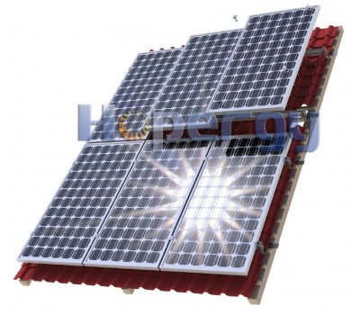HOP Комплект для монтажа 8 солнечных модулей на наклонной крыше