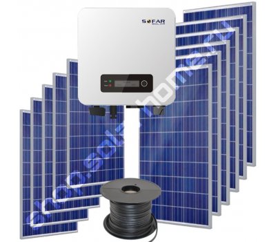 3 кВт Sofar TLM 15 кВт*ч/сутки Сетевая фотоэлектрическая система с ограничением отдачи излишков солнечной энергии в сеть