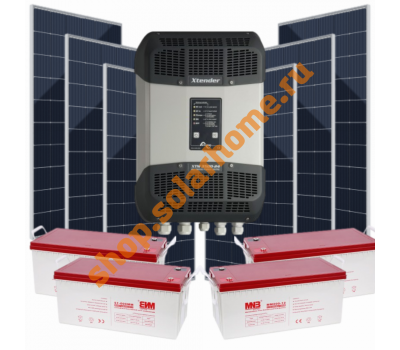 Резервно-автономная система с солнечными батареями  и гибридным инвертором