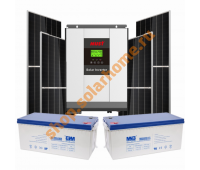 3кВт MPPT, 7.5кВт*ч Автономная солнечная система. Комплект с солнечными батареями 1,5кВт и MPPT контроллером 3 кВт
