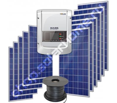 11 кВт Сетевая солнечная электростанция до 60 кВт*ч/сутки 